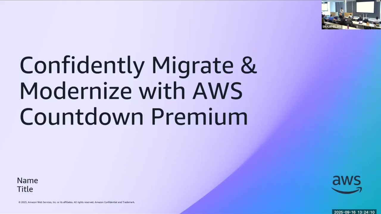 ESCCE 09.16.25 - Confidently Migrate & Modernize with AWS Countdown Premium