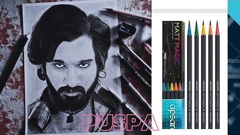pushpa first look drawing /Alluarjun as pushpa drawing / alluarjun realistic drawing