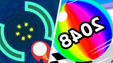 Reverse Ball Run 2048 Vs Rolly Vortex Gameplay | New Android/ IOS game 2024