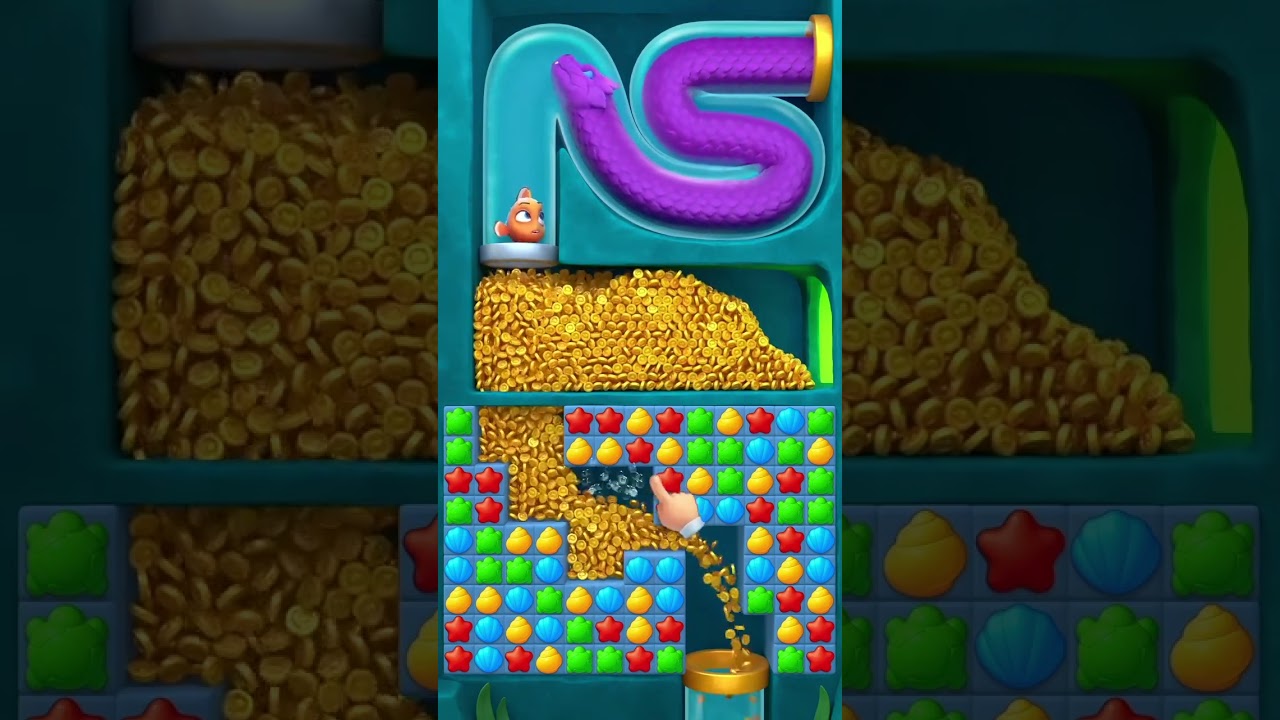 Eliminate Blocks to Save the Clownfish #game #stressreliefgame #casual #shorts