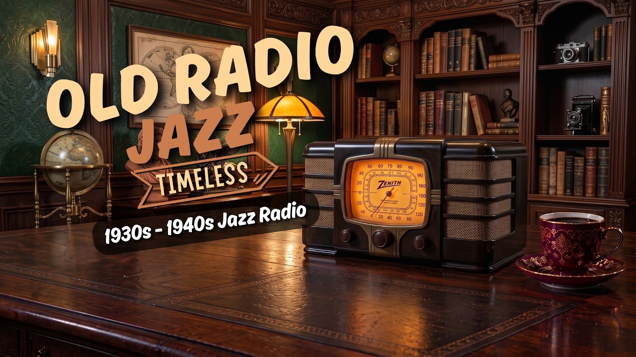 Vintage Evening Radio Jazz – 1930s 1940s Smooth Swing & Vinyl Background Music