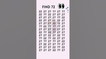 challenge your self to spot 72! in 3 sec? Super Sharp Eyes Can! 🔍👀#brainteasers#iq#shorts