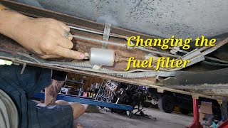 Fuel filter replacement. In line fuel filter.  90 Chevy 1500. SILVERATO. 2500 & more