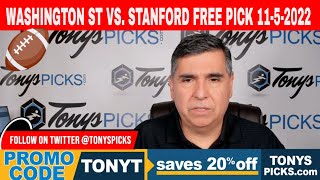 Washington St vs. Stanford 11/5/2022 Week 10 FREE College Football Picks on NCAAF Betting Tips