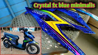 Repaint motor beat crystal blue minimalis