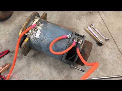 Forklift motor testing - Spinning it up on 12V