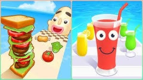 Sandwich Run 3D Vs Juice Run 3D  All Levels Game Mobile Walkthrough iOS, Android Gameplay Update