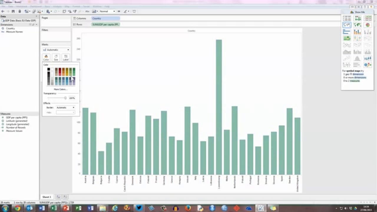 How To Make A Bar Chart In Tableau