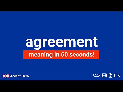 AGREEMENT - Meaning and Pronunciation