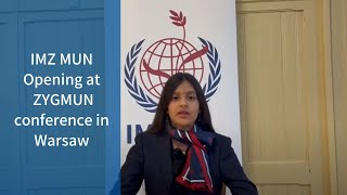 IMZ Model United Nations: Opening speech for ZYGMUN conference in Warsaw