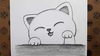 Çok Kolay Çizim Fikirleri Gülen Bir Kedi Resmi Adım Adım Nasıl Çizilir