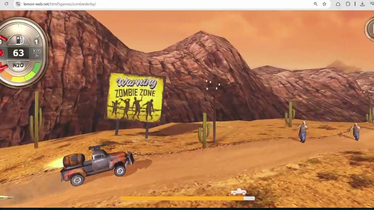 Zombie Derby – Zombie-Smashing Arcade Driving Game Online via Web Browser