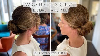 Smooth Sleek Low Bun Bridal Hairstyle
