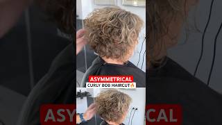 ASYMMETRICAL CURLY BOB: Complete Tutorial Linked Below! 🔥🔥🔥