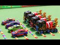 TRANSPORTING POLICE CARS, AMBULANCE, FIRE TRUCK, COLORFUL CARS WITH TRUCK  FARMING SIMULATOR 22! #15