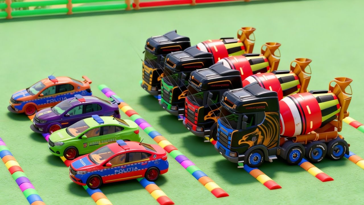 TRANSPORTING POLICE CARS, AMBULANCE, FIRE TRUCK, COLORFUL CARS WITH TRUCK  FARMING SIMULATOR 22! #15