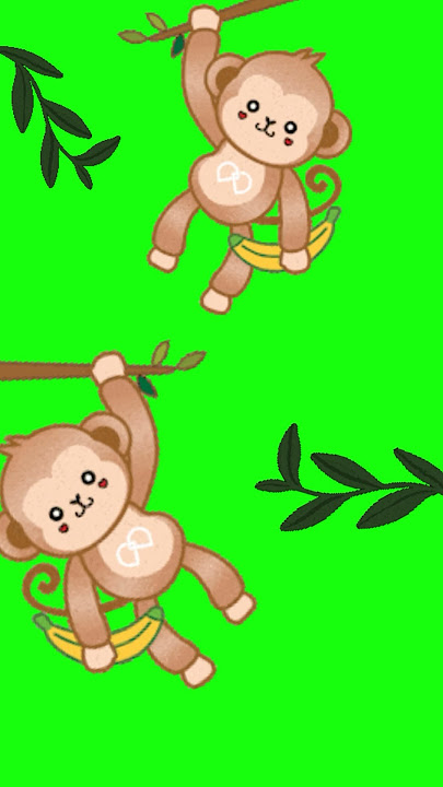 Monkey hanging on the tree #ngreenscreen #yt #viral #monkey