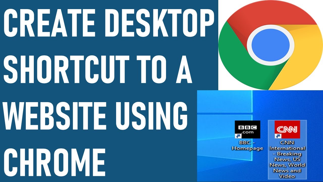 Create Desktop Shortcut to a Website using Chrome | How to Create ...