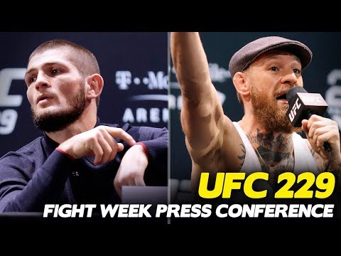 Awkward UFC 229: Khabib vs. McGregor Press Conference, Khabib Leaves Early