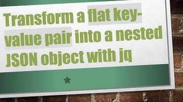 Transform a flat key-value pair into a nested JSON object with jq