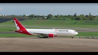 MY FREIGHTER BOEING 767-300 BDSF UK-67015 DEPARTING BIRMINGHAM AIRPORT 05/05/24