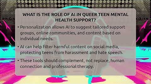 What Is The Role Of AI In Queer Teen Mental Health Support? - Queer Teens United