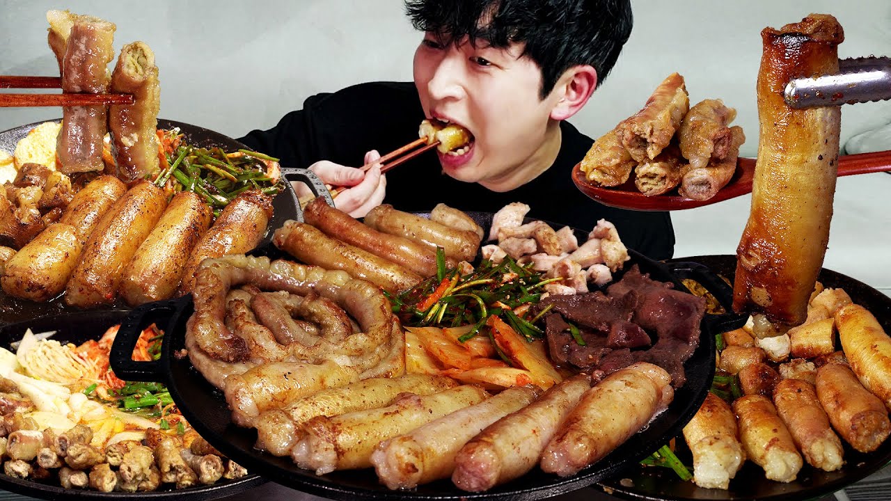 Говяжий рубец на гриле Коллекция мукбанга MUKBANG ASMR REALSOUND EATINGSHOW