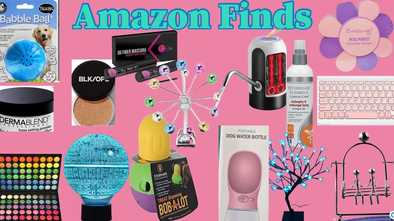 Amazon Finds :Dog Water Bottle and Dog Toys, Tens Unit Massage, Bluetooth Keyboard,Bonsai Tree.