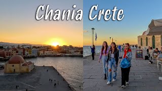 Chania Crete, walking tour in 4k, Greece 2022