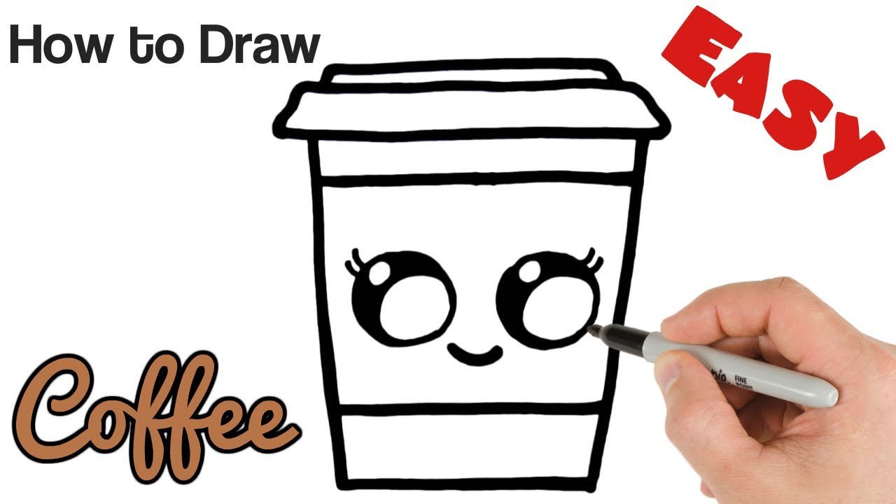 HOW TO DRAW A CUTE CUP DRINK ,STEP BY STEP ,DRAW CUTE THINGS 