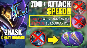 700% ATTACK SPEED WILL MAKE YOU CHEATER | NEW BEST BUILD FOR ZHASK 2021 TOP GLOBAL GAMEPLAY - MLBB