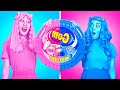 PINK VS BLUE FOOD CHALLENGE | Eating One Color For 24 Hours by 123 GO! SCHOOL