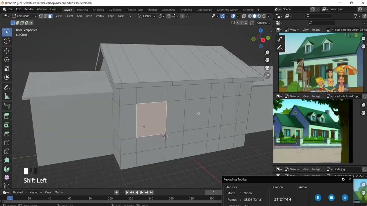 TUTORIAL - Cedric's House Modelling(Cartoon Environment Modelling with Blender)