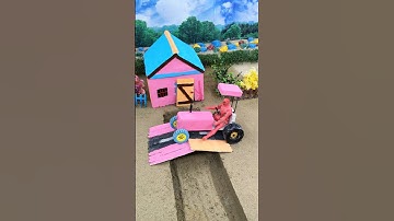 Diy Tractor mini construction bridge making project | tractor wala video | #shorts #youtubeshorts