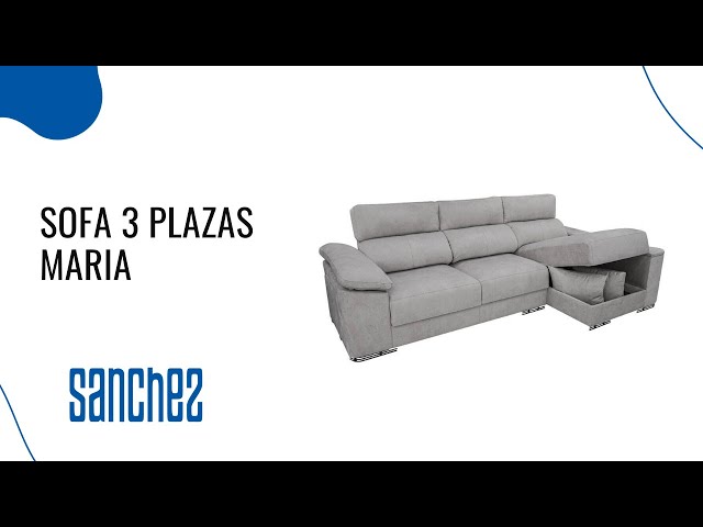 Sofá 3 plazas con Chaise Longue Derecha con Arcón MARIA - Centro Hogar  Sánchez