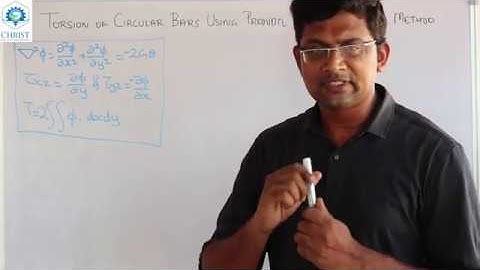 Torsion of circular bars - Solution using Prandtl stress function method