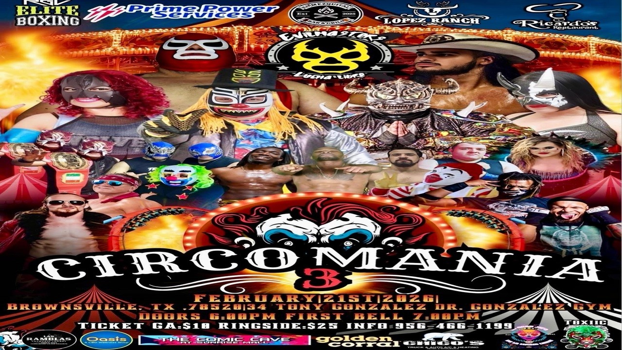 EvilMasters LuchafestRgv (CIRCOMANIA 3) Sean Jones vs JR Striker vs T.Y. Shane  (Feb. 21, 2026)