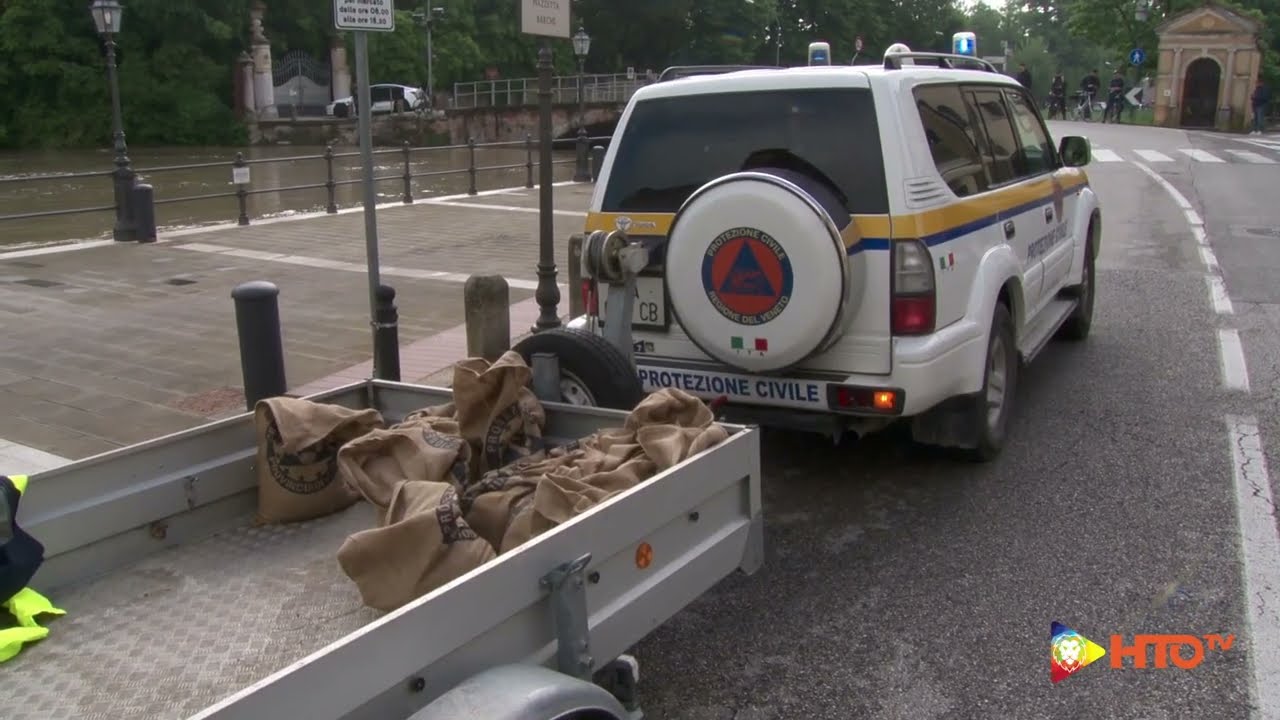 Mirano (VE) - ALLARME METEO: Attesa per il passaggio dell'onda di piena del fiume Muson - www.HTO.tv