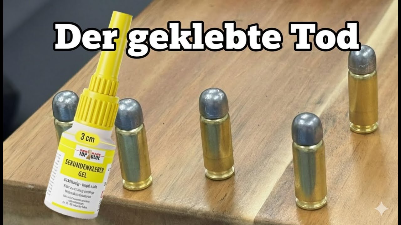 Scharfe Patrone: 9mm PAK + Bleigeschoss!