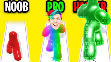 NOOB vs PRO vs HACKER In BLOB RUNNER 3D!? (HUGE NEW UPDATE!!)