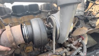 How to replace a turbo on 6NZ Cat while hanging out with a great friend!