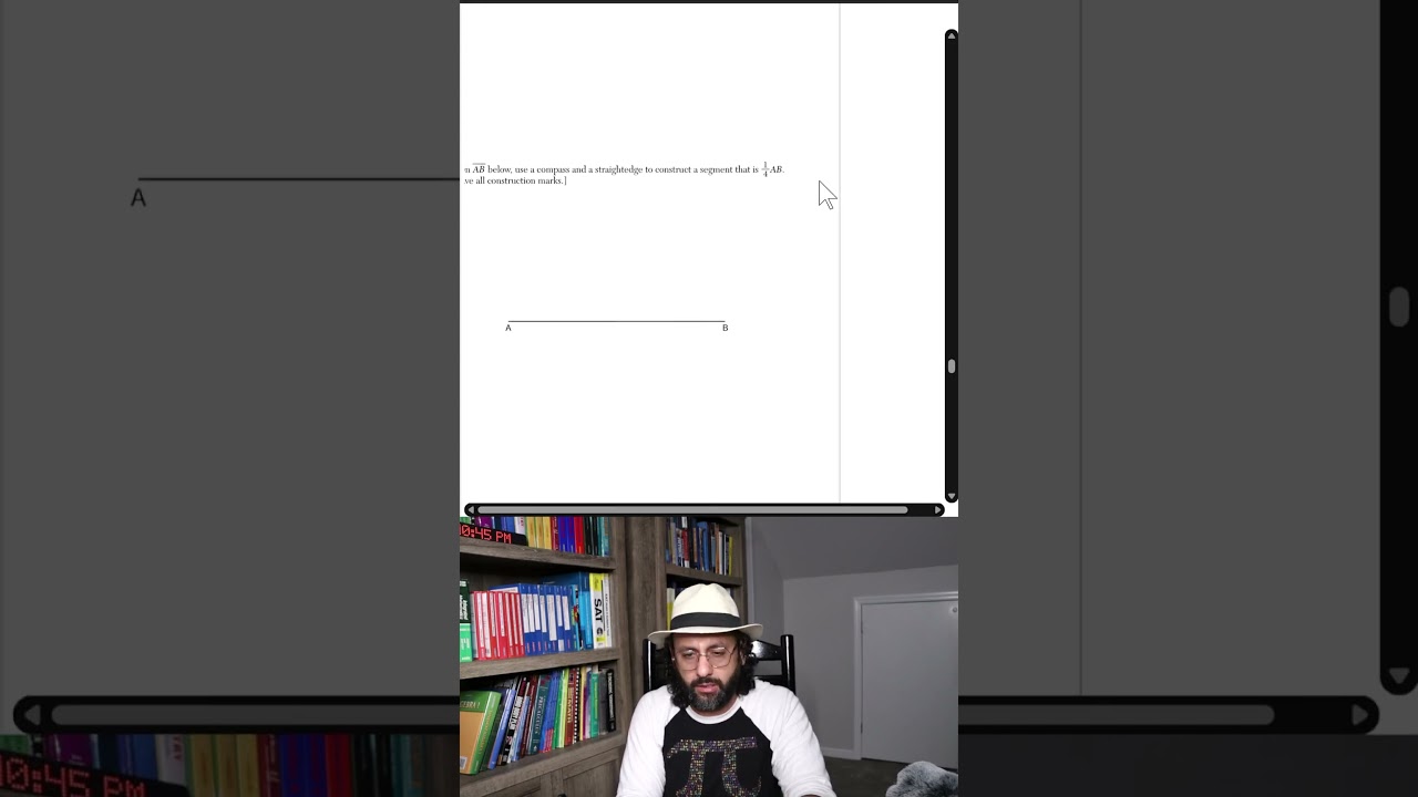 Use a compass and straight edge to construct this line segment!! 