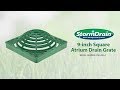 Stormdrain fsd090a 9inch square atrium drain grate