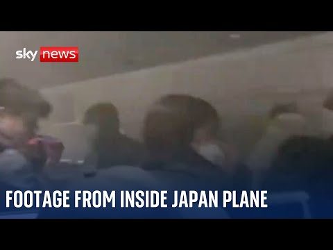 Inside the burning Japan Airlines flight