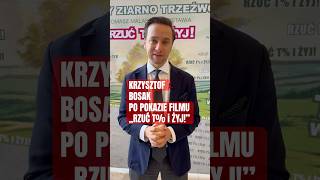 Krzysztof Bosak po pokazie filmu RZUĆ T% i ŻYJ! #bosak #sejm #film #alkohol #rodzina #emigracja