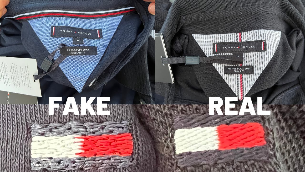 Fake vs Real Tommy Hilfiger T / How To Spot Fake Tommy Hilfiger shirt - YouTube