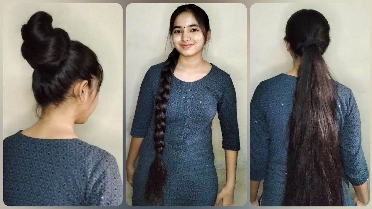 Everyday Hairstyles for long hair Girls || 5 minutes Hairstyles for college girls|| Long hair dunia