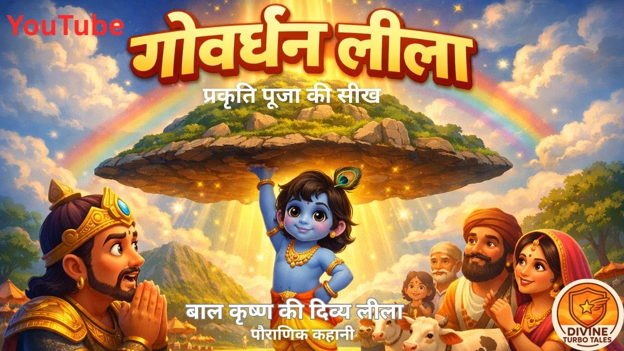 Krishna Aur Govardhan Parvat Ki Kahani | Govardhan Leela | गोवर्धन पर्वत की महिमा | कृष्ण की लीला