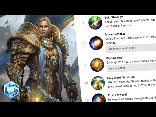 Heroes of the Storm - Anduin Talent Guide Build 2023 Gameplay