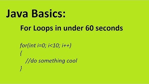 Java Basics for Beginners: The For Loop